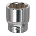 Sealey - SP1232 WallDrive® Socket 32mm 1/2"Sq Drive Fully Polished Hand Tools Sealey - Sparks Warehouse