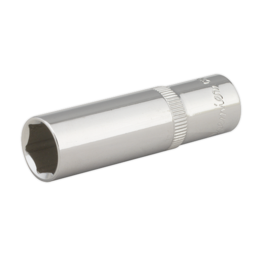 Sealey - SP3813D WallDrive® Socket 13mm Deep 3/8"Sq Drive Fully Polished Hand Tools Sealey - Sparks Warehouse