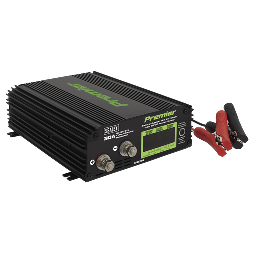 Sealey - SPBC30 30A Battery Support Unit & Charger Battery Chargers & Starters Sealey - Sparks Warehouse