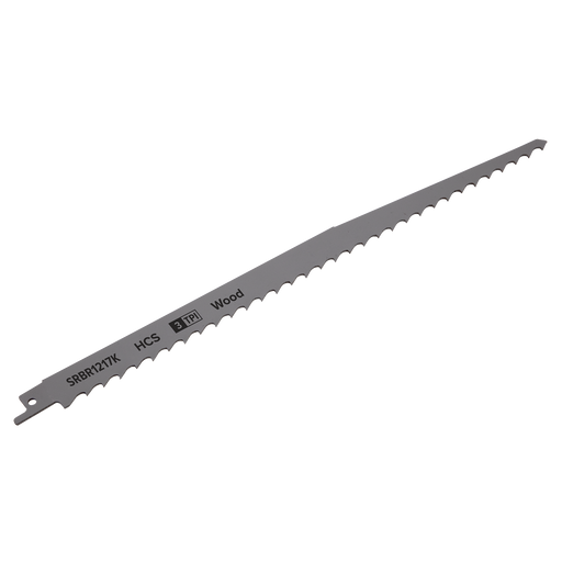Sealey SRBR1217K - Reciprocating Saw Blade Pruning & Coarse Wood 300mm 3tpi - Pack of 5 Consumables Sealey - Sparks Warehouse