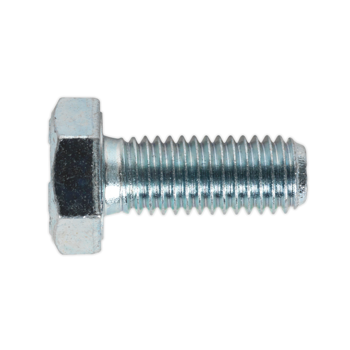 Sealey - SS1025 HT Setscrew M10 x 25mm 8.8 Zinc DIN 933 Pack of 25 Consumables Sealey - Sparks Warehouse