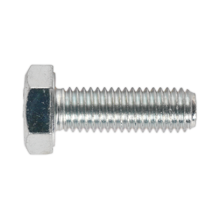 Sealey - SS1030 HT Setscrew M10 x 30mm 8.8 Zinc DIN 933 Pack of 25 Consumables Sealey - Sparks Warehouse