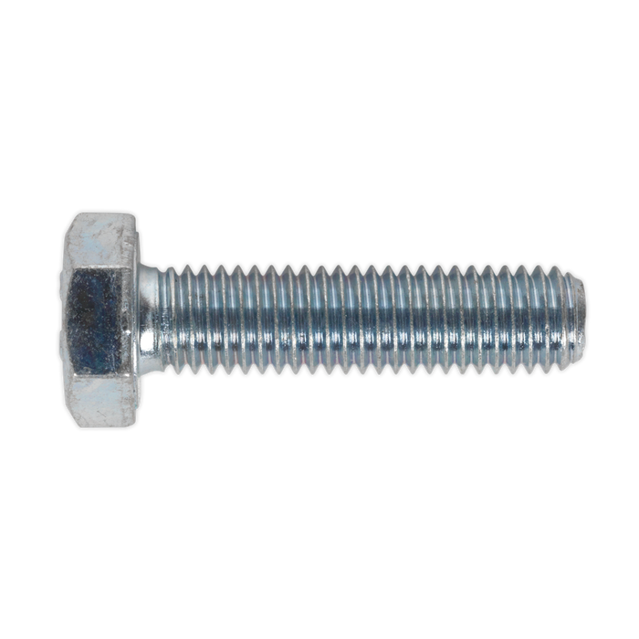 Sealey - SS1040 HT Setscrew M10 x 40mm 8.8 Zinc DIN 933 Pack of 25 Consumables Sealey - Sparks Warehouse