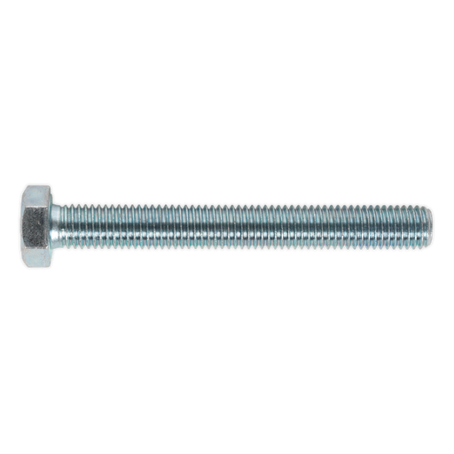 Sealey - SS12100 HT Setscrew M12 x 100mm 8.8 Zinc DIN 933 Pack of 10 Consumables Sealey - Sparks Warehouse