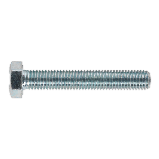 Sealey - SS1275 HT Setscrew M12 x 75mm 8.8 Zinc DIN 933 Pack of 10 Consumables Sealey - Sparks Warehouse