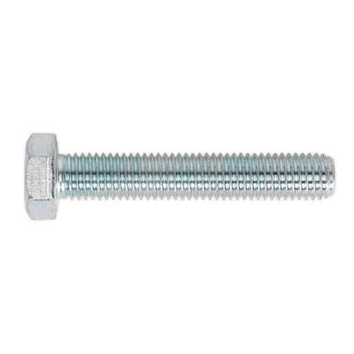 Sealey - SS1480 HT Setscrew M14 x 80mm 8.8 Zinc DIN 933 Pack of 10 Consumables Sealey - Sparks Warehouse