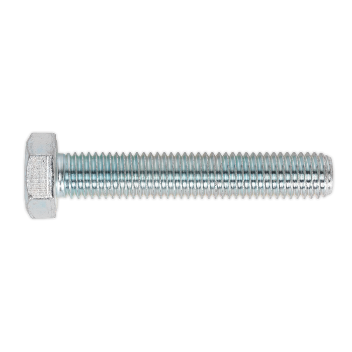 Sealey - SS1480 HT Setscrew M14 x 80mm 8.8 Zinc DIN 933 Pack of 10 Consumables Sealey - Sparks Warehouse