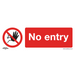 Sealey - SS14P10 No Entry - Prohibition Safety Sign - Rigid Plastic - Pack of 10 Safety Products Sealey - Sparks Warehouse