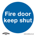 Sealey - SS1V10 Fire Door Keep Shut - Mandatory Safety Sign - Self-Adhesive Vinyl - Pack of 10 Safety Products Sealey - Sparks Warehouse