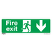 Sealey - SS22V10 Fire Exit (Down) - Safe Conditions Safety Sign - Self-Adhesive Vinyl - Pack of 10 Safety Products Sealey - Sparks Warehouse