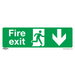 Sealey - SS22V1 Fire Exit (Down) - Safe Conditions Safety Sign - Self-Adhesive Vinyl Safety Products Sealey - Sparks Warehouse