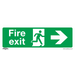 Sealey - SS24P10 Fire Exit (Right) - Safe Conditions Safety Sign - Rigid Plastic - Pack of 10 Safety Products Sealey - Sparks Warehouse