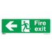 Sealey - SS25P10 Fire Exit (Left) - Safe Conditions Safety Sign - Rigid Plastic - Pack of 10 Safety Products Sealey - Sparks Warehouse