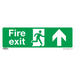 Sealey - SS28P1 Fire Exit (Up) - Safe Conditions Safety Sign - Rigid Plastic Safety Products Sealey - Sparks Warehouse