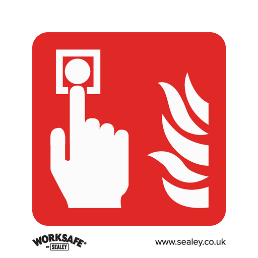 Sealey - SS31P10 Fire Alarm Symbol - Safe Conditions Safety Sign - Rigid Plastic - Pack of 10 Safety Products Sealey - Sparks Warehouse