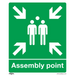 Sealey - SS37P10 Assembly Point - Safe Conditions Safety Sign - Rigid Plastic - Pack of 10 Safety Products Sealey - Sparks Warehouse