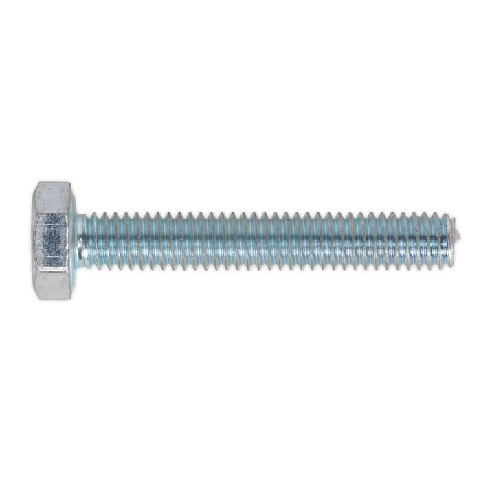 Sealey - SS425 HT Setscrew M4 x 25mm 8.8 Zinc DIN 933 Pack of 50 Consumables Sealey - Sparks Warehouse