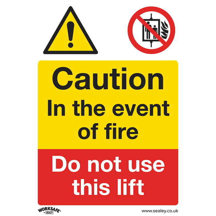Sealey - SS43P10 Caution Do Not Use Lift - Warning Safety Sign - Rigid Plastic - Pack of 10 Safety Products Sealey - Sparks Warehouse