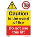 Sealey - SS43P10 Caution Do Not Use Lift - Warning Safety Sign - Rigid Plastic - Pack of 10 Safety Products Sealey - Sparks Warehouse