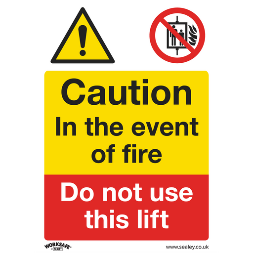 Sealey - SS43P1 Caution Do Not Use Lift - Warning Safety Sign - Rigid Plastic Safety Products Sealey - Sparks Warehouse
