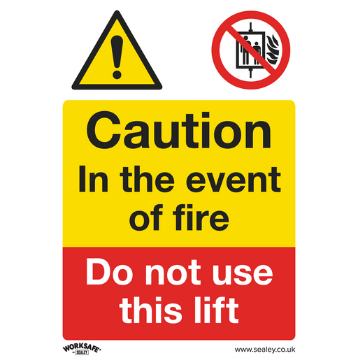 Sealey - SS43V10 Caution Do Not Use Lift - Warning Safety Sign - Self-Adhesive Vinyl - Pack of 10 Safety Products Sealey - Sparks Warehouse