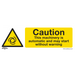 Sealey - SS47P10 Caution Automatic Machinery - Warning Safety Sign - Rigid Plastic - Pack of 10 Safety Products Sealey - Sparks Warehouse