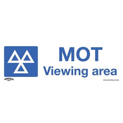 Sealey - SS50V1 MOT Viewing Area - Warning Safety Sign - Self-Adhesive Vinyl Safety Products Sealey - Sparks Warehouse