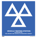 Sealey - SS51A1 MOT Testing Station - Warning Safety Sign - Aluminium Composite Safety Products Sealey - Sparks Warehouse