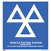 Sealey - SS51P10 MOT Testing Station - Warning Safety Sign - Rigid Plastic - Pack of 10 Safety Products Sealey - Sparks Warehouse