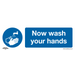 Sealey - SS5P10 Now Wash Your Hands - Mandatory Safety Sign - Rigid Plastic - Pack of 10 Safety Products Sealey - Sparks Warehouse
