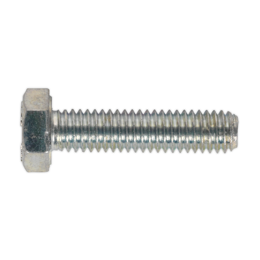 Sealey - SS625 HT Setscrew M6 x 25mm 8.8 Zinc DIN 933 Pack of 50 Consumables Sealey - Sparks Warehouse