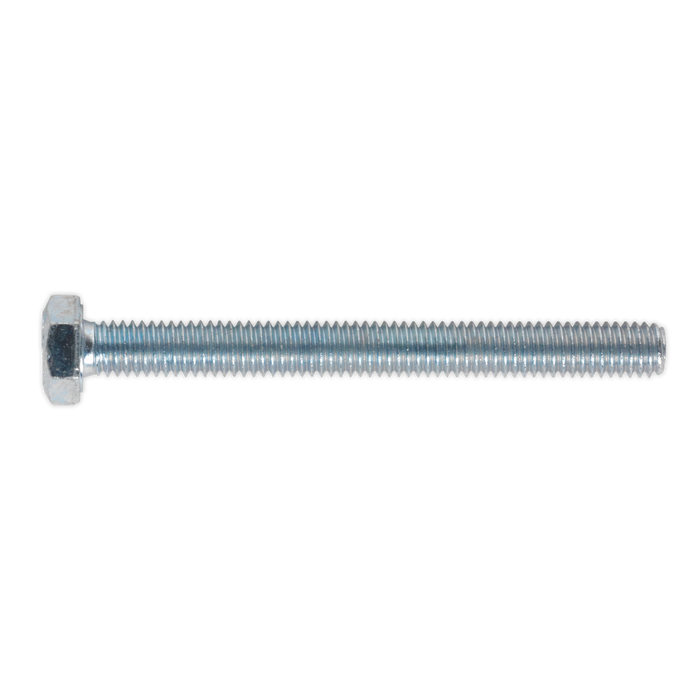 Sealey - SS660 HT Setscrew M6 x 60mm 8.8 Zinc DIN 933 Pack of 50 Consumables Sealey - Sparks Warehouse