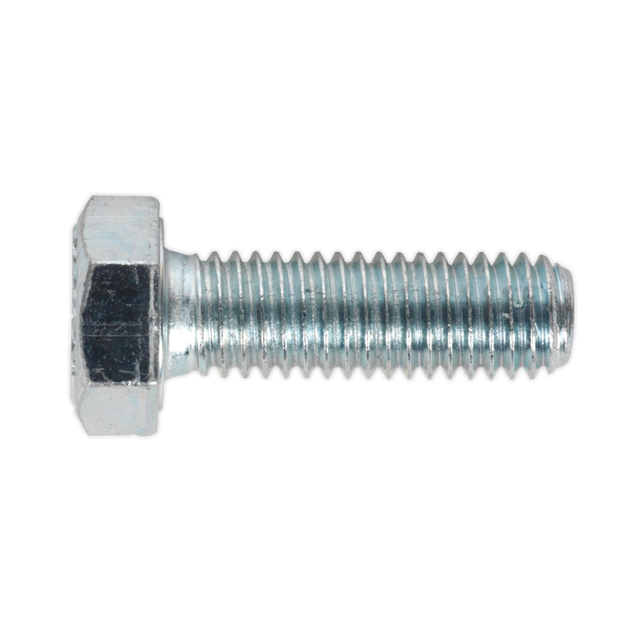 Sealey - SS825 HT Setscrew M8 x 25mm 8.8 Zinc DIN 933 Pack of 50 Consumables Sealey - Sparks Warehouse