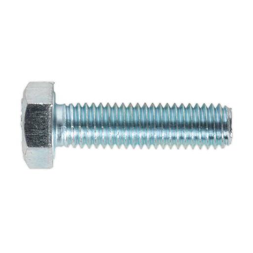 Sealey - SS830 HT Setscrew M8 x 30mm 8.8 Zinc DIN 933 Pack of 50 Consumables Sealey - Sparks Warehouse