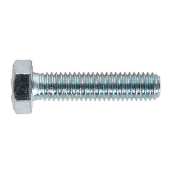 Sealey - SS835 HT Setscrew M8 x 35mm 8.8 Zinc DIN 933 Pack of 50 Consumables Sealey - Sparks Warehouse