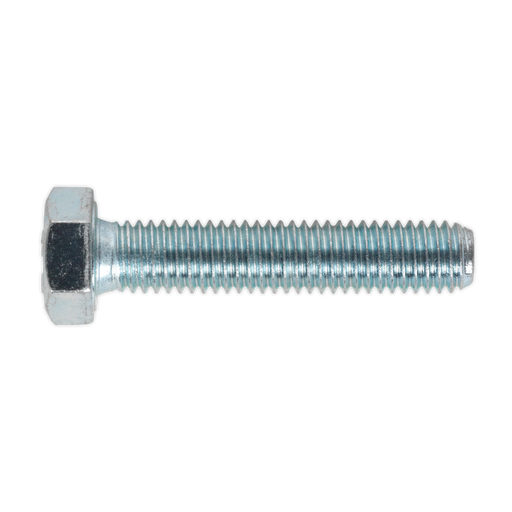 Sealey - SS840 HT Setscrew M8 x 40mm 8.8 Zinc DIN 933 Pack of 50 Consumables Sealey - Sparks Warehouse