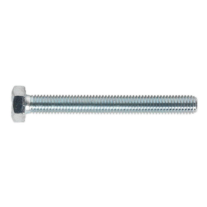 Sealey - SS870 HT Setscrew M8 x 70mm 8.8 Zinc DIN 933 Pack of 25 Consumables Sealey - Sparks Warehouse