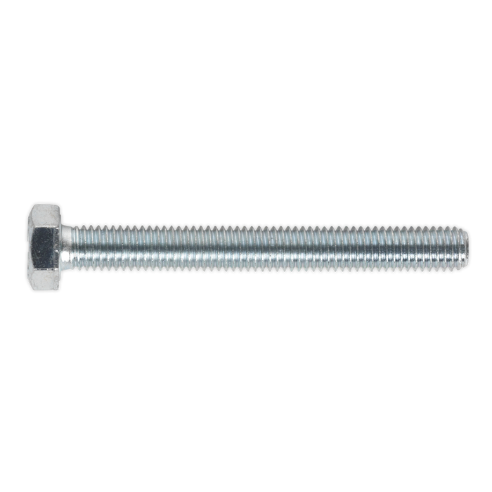 Sealey - SS870 HT Setscrew M8 x 70mm 8.8 Zinc DIN 933 Pack of 25 Consumables Sealey - Sparks Warehouse