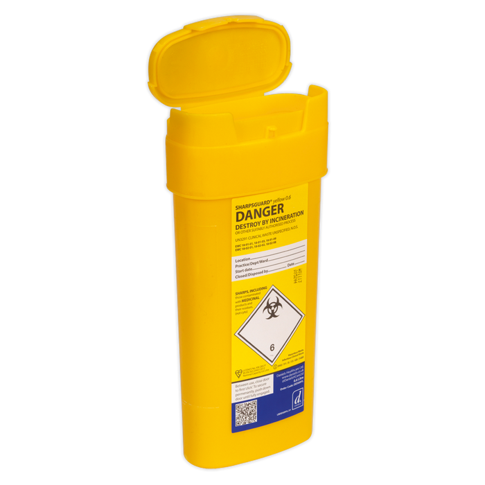 Sealey - SSP006 Sharps Bin 0.6ltr Safety Products Sealey - Sparks Warehouse