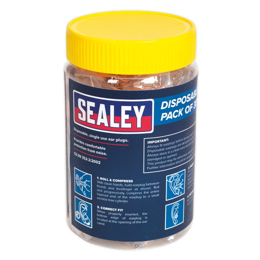 Sealey - SSP18D30PK Ear Plugs Disposable Pack of 30 Pairs Safety Products Sealey - Sparks Warehouse