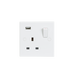 Knightsbridge SN9903 13A 1G Switched Socket With USB Charger Slot 5V DC 2A Light Switches Knightsbridge - Sparks Warehouse