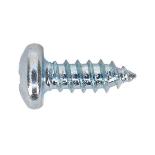 Sealey - STPP4813 Self Tapping Screw 4.8 x 13mm Pan Head Pozi Zinc DIN 7981CZ Pack of 100 Consumables Sealey - Sparks Warehouse