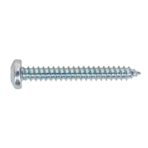 Sealey - STPP4838 Self Tapping Screw 4.8 x 38mm Pan Head Pozi Zinc DIN 7981CZ Pack of 100 Consumables Sealey - Sparks Warehouse