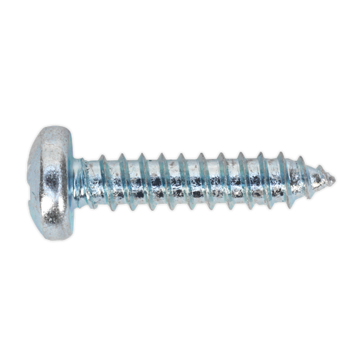 Sealey - STPP5525 Self Tapping Screw 5.5 x 25mm Pan Head Pozi Zinc DIN 7981CZ Pack of 100 Consumables Sealey - Sparks Warehouse