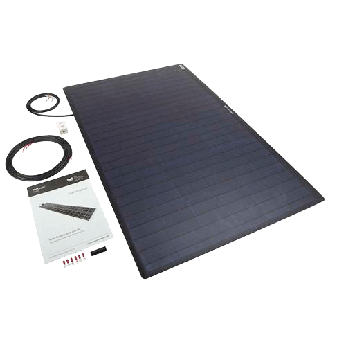 SOLAR TECHNOLOGY - 100wp Flexi PV Kit  Black  Rear Cable