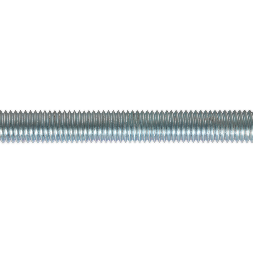 Sealey - STUD12 Studding M12 x 1m Zinc DIN 975 Pack of 5 Consumables Sealey - Sparks Warehouse