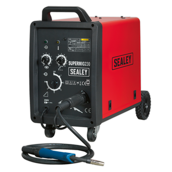 Sealey - SUPERMIG230 Professional MIG Welder 230Amp 230V with Binzel® Euro Torch Welding & Cutting Sealey - Sparks Warehouse