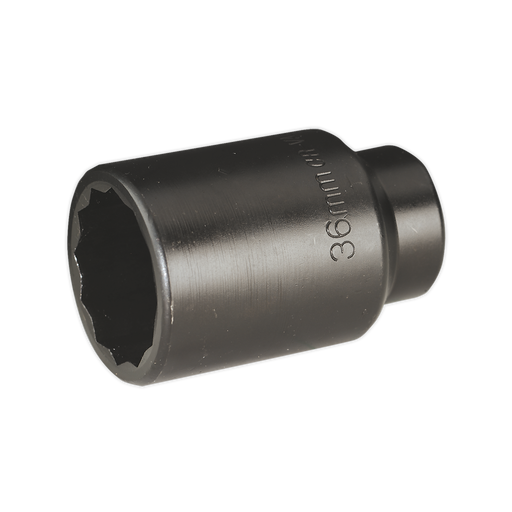 Sealey - SX006 Impact Socket 36mm Bi-Hex Deep 1/2"Sq Drive Hand Tools Sealey - Sparks Warehouse