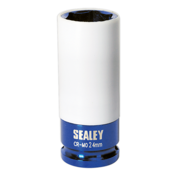 Sealey - SX03024 Alloy Wheel Impact Socket 24mm 1/2"Sq Drive Vehicle Service Tools Sealey - Sparks Warehouse
