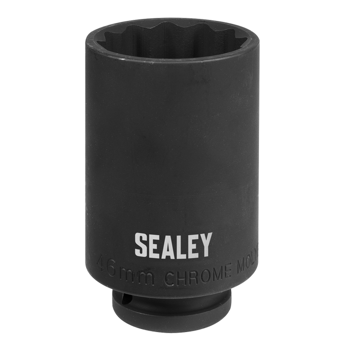 Sealey - Impact Socket 46mm 1/2"Sq Drive 12pt Vehicle Service Tools Sealey - Sparks Warehouse